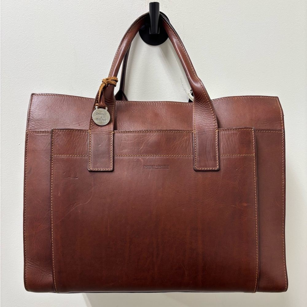 Vintage 1990s Dooney & Bourke Brown Leather Tote